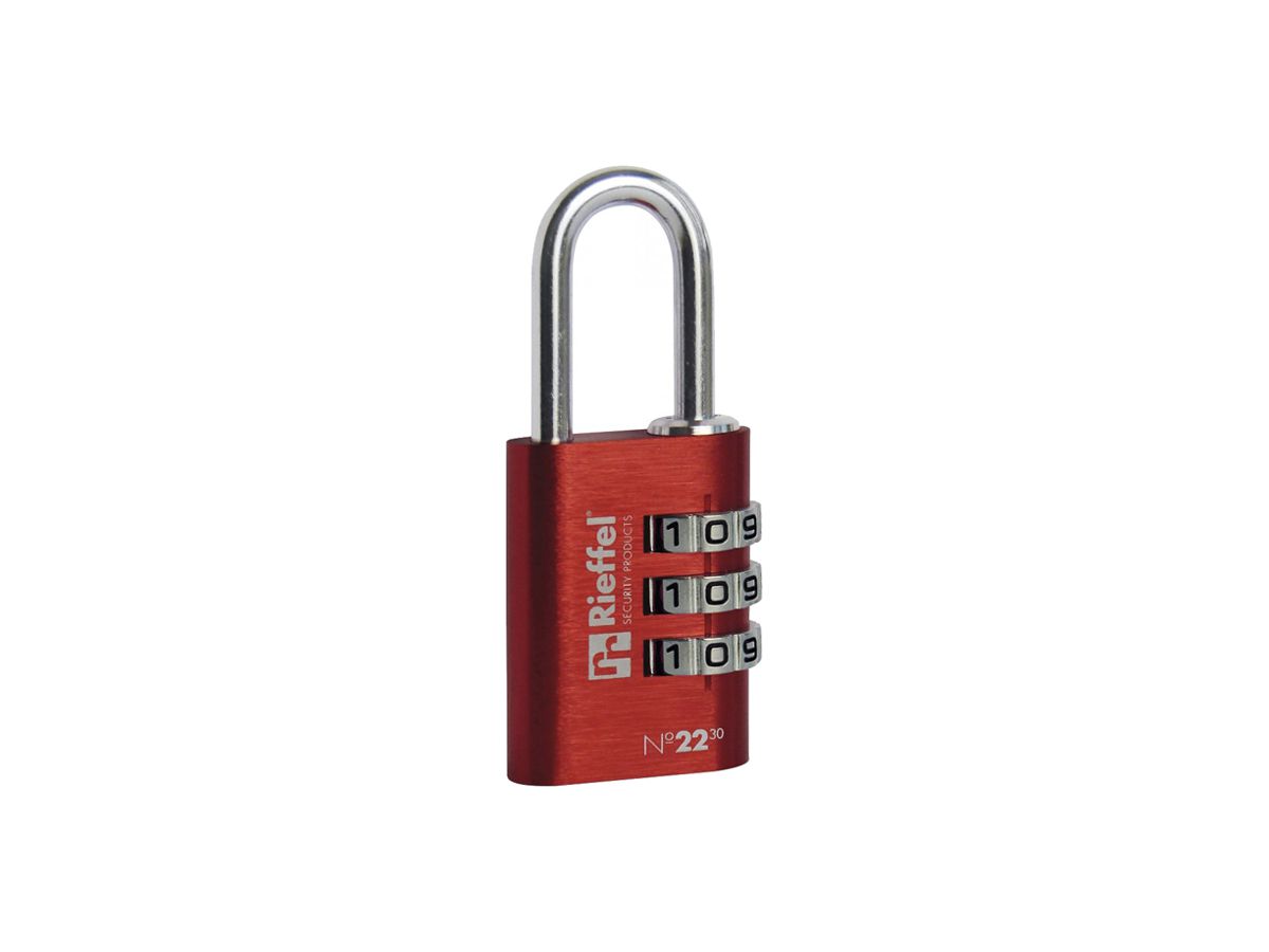 Vorhängeschloss Rieffel 22/30 Stahl 30×16mm rot