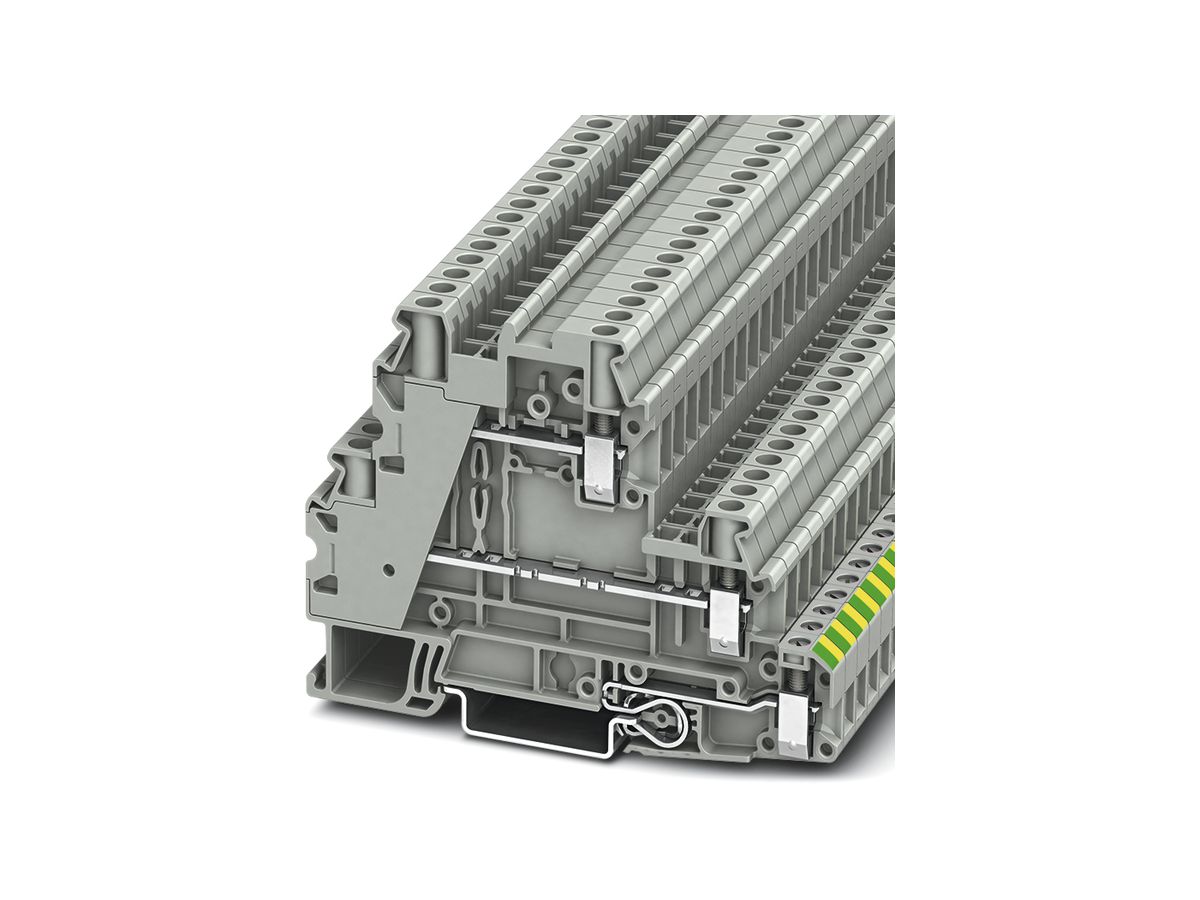 Schutzleiter-Reihenklemme PX UT 4-PE/L/N grau