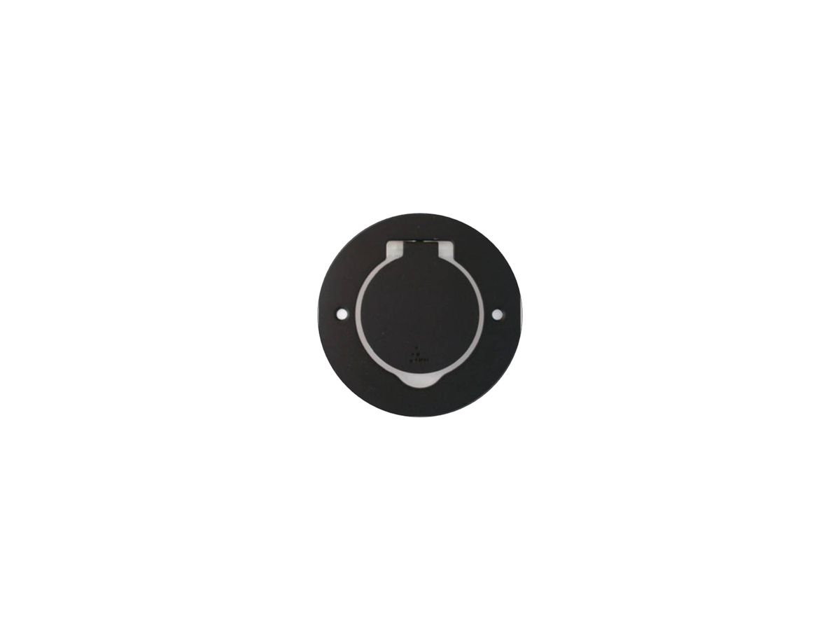 Bodensteckdose Arnould ART rund, 1×T13, Zamak, schwarz matt