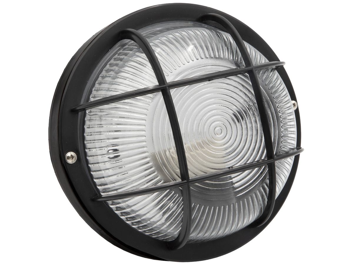 Decken-/Wandleuchte Brennenstuhl E27 60W IP44 Ø185×100mm schwarz