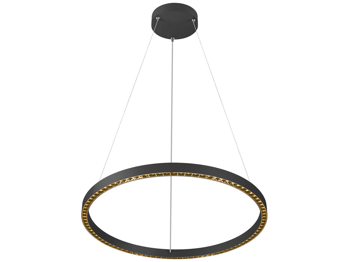 LED-Pendelleuchte SLV ONE CUBE 54W 4000lm 930 DALI direkt Ø805 schwarz