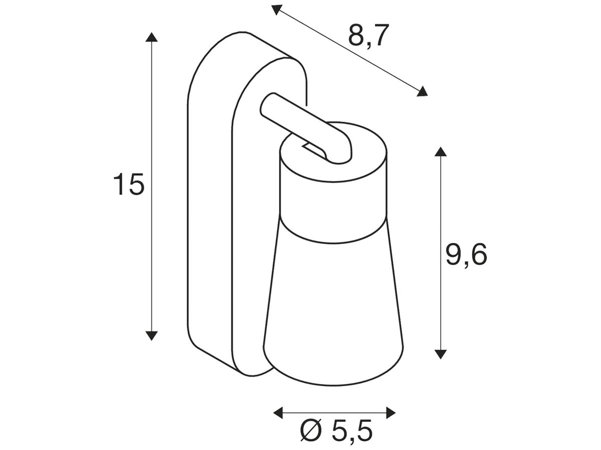 Spot SLV PURI 2.0 Cone CW GU10 1×6W DIM Ø55×150×87mm grau