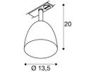 Spot SLV PARA CONE 14 GU10 1×25W DIM AD1PH Ø135×200mm Aluminium