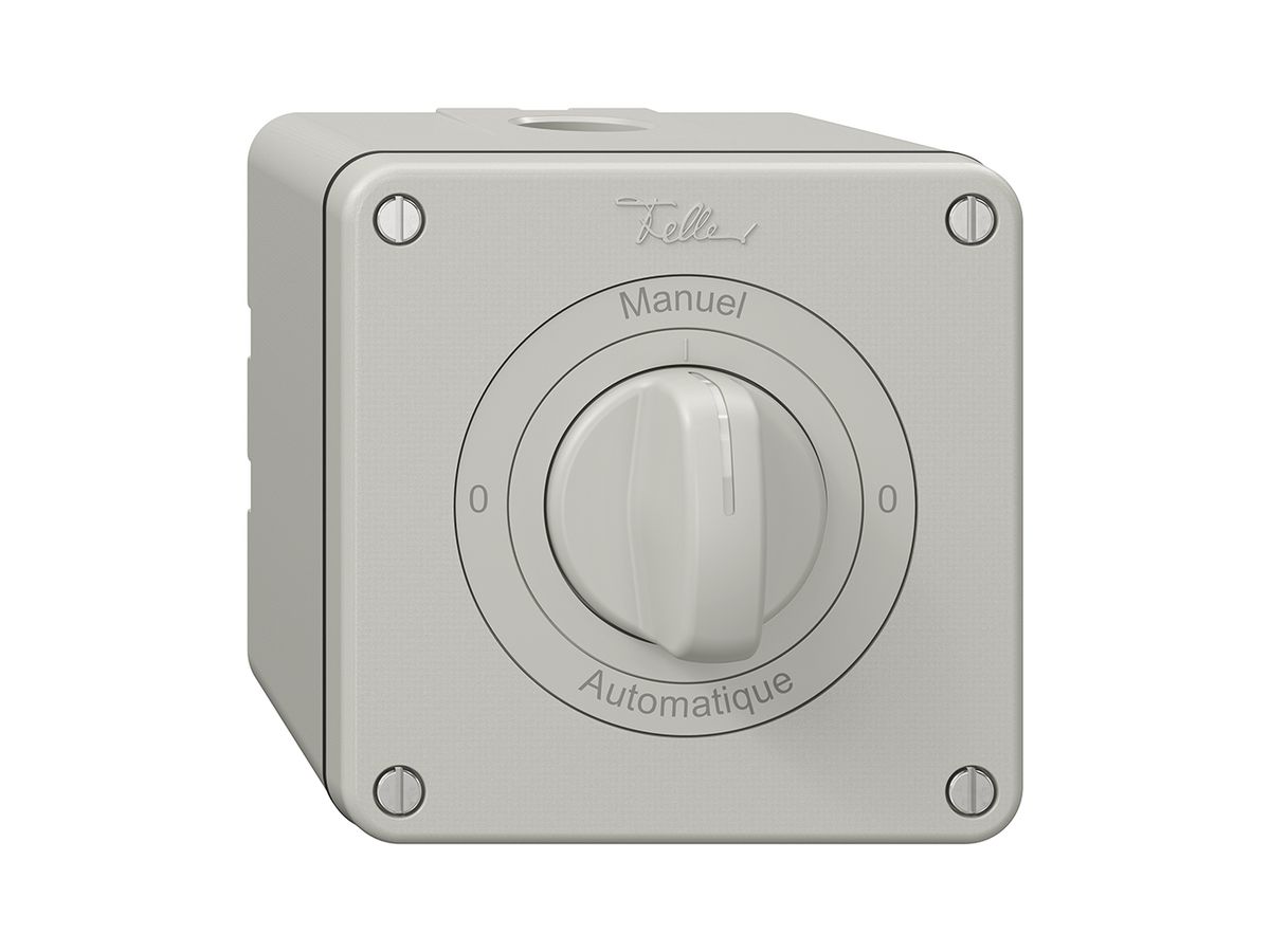 NAP-Drehschalter NEVO, 2/1 L, mit Drehgriff, KS, 0-Manuel-0-Automatique, hgu