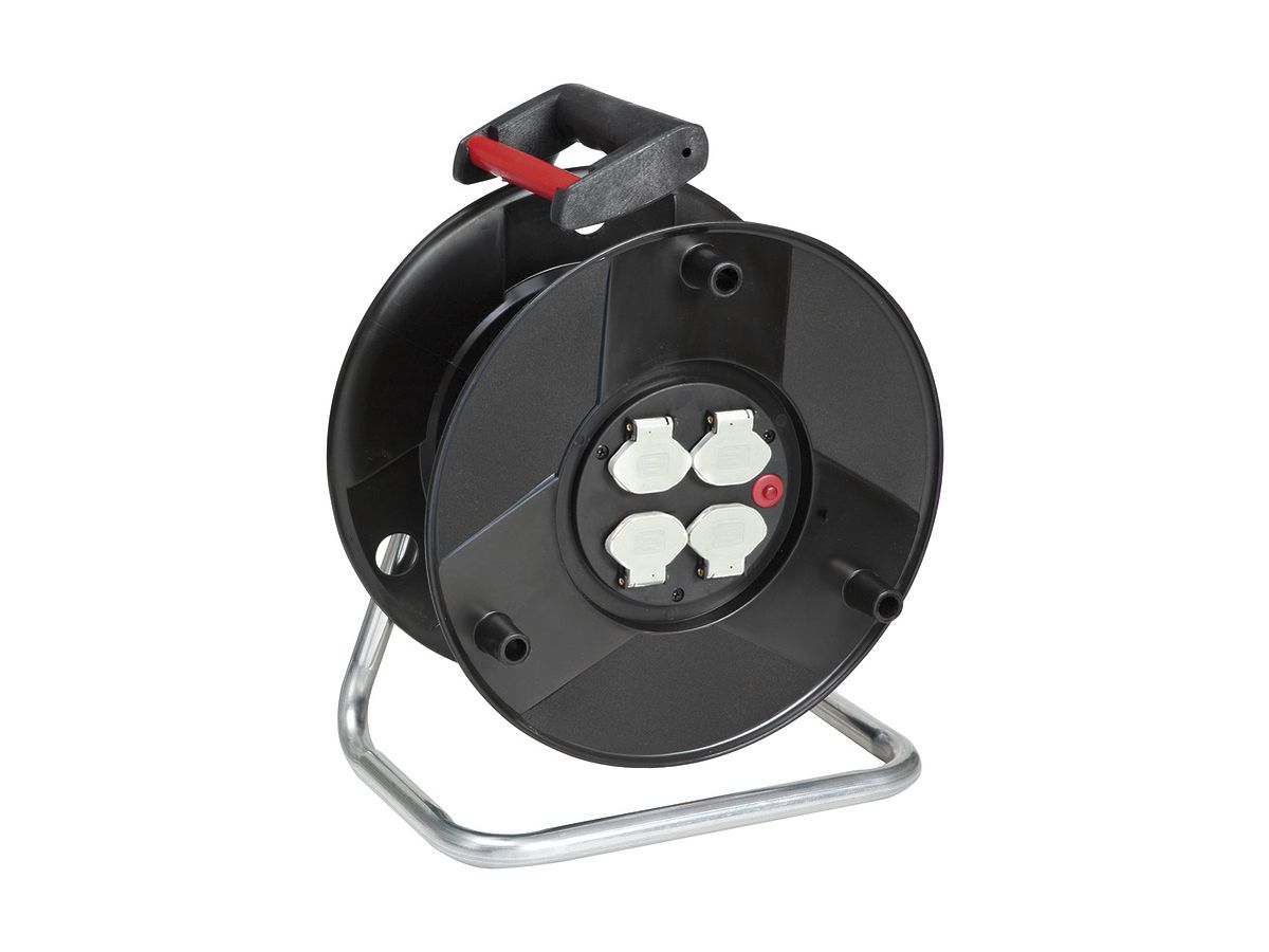 Kabelrolle Garant leer mit 4 Steckdosen T13