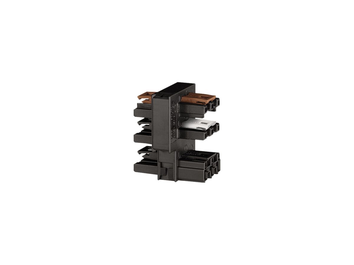 Verteiler WAGO 3L 1×Stecker/5×Buchse schwarz/weiss/braun 25A 250V Cod.A/S