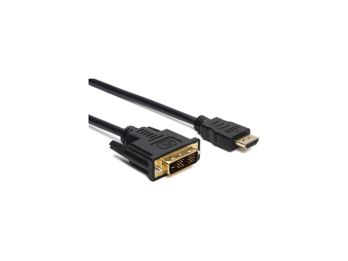HDMI-DVI-D-Kabel CeCoNet WXGA 165MHz 4.95Gb/s 3m schwarz