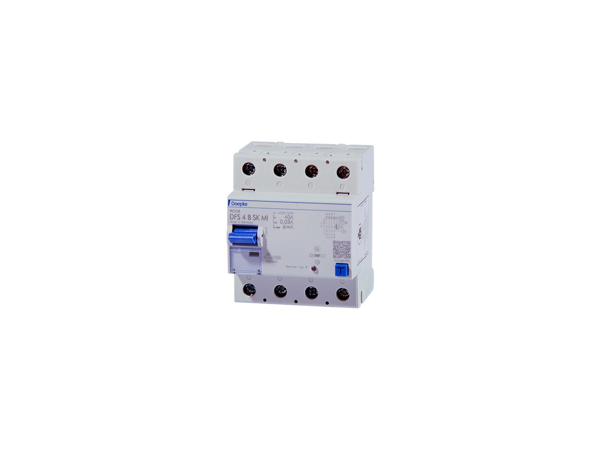 Fehlerstromschutzschalter Doepke 40A 30mA 4L Typ B SK N links