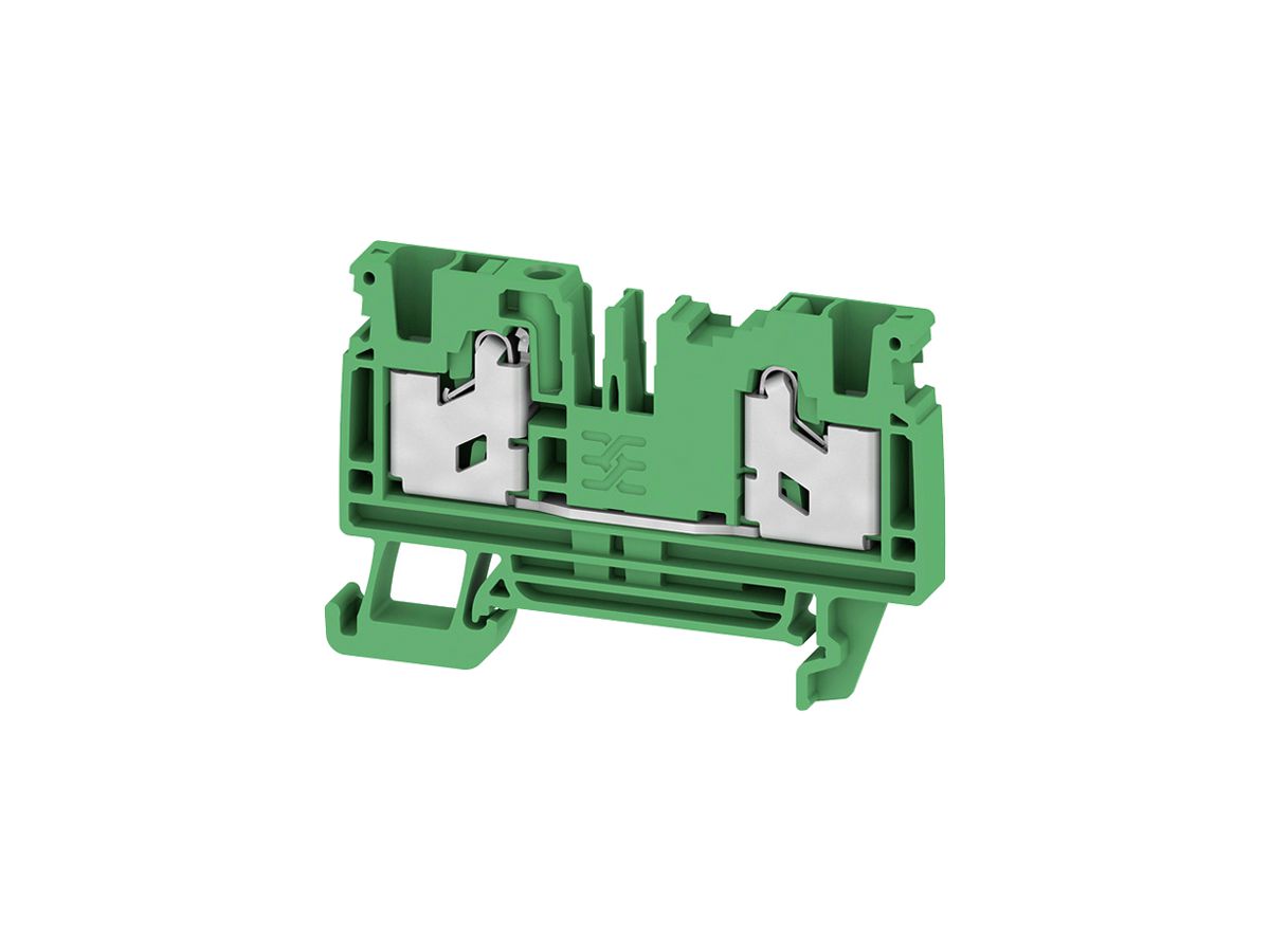 Durchgangs-Reihenklemme WM S2C 4mm² 32A 1000V SNAP IN 2×1 TH35 gn
