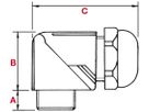 Kabelverschraubung Winkelform PG11 5…10mm grau