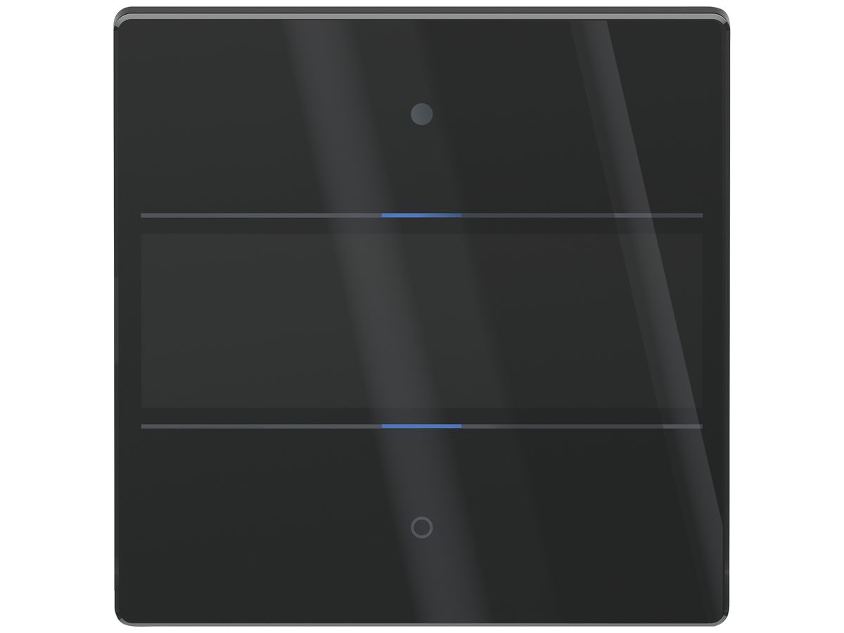 UP-Tastsensor KNX Theben iON 102 G LED mit Beschriftungsfeld schwarz