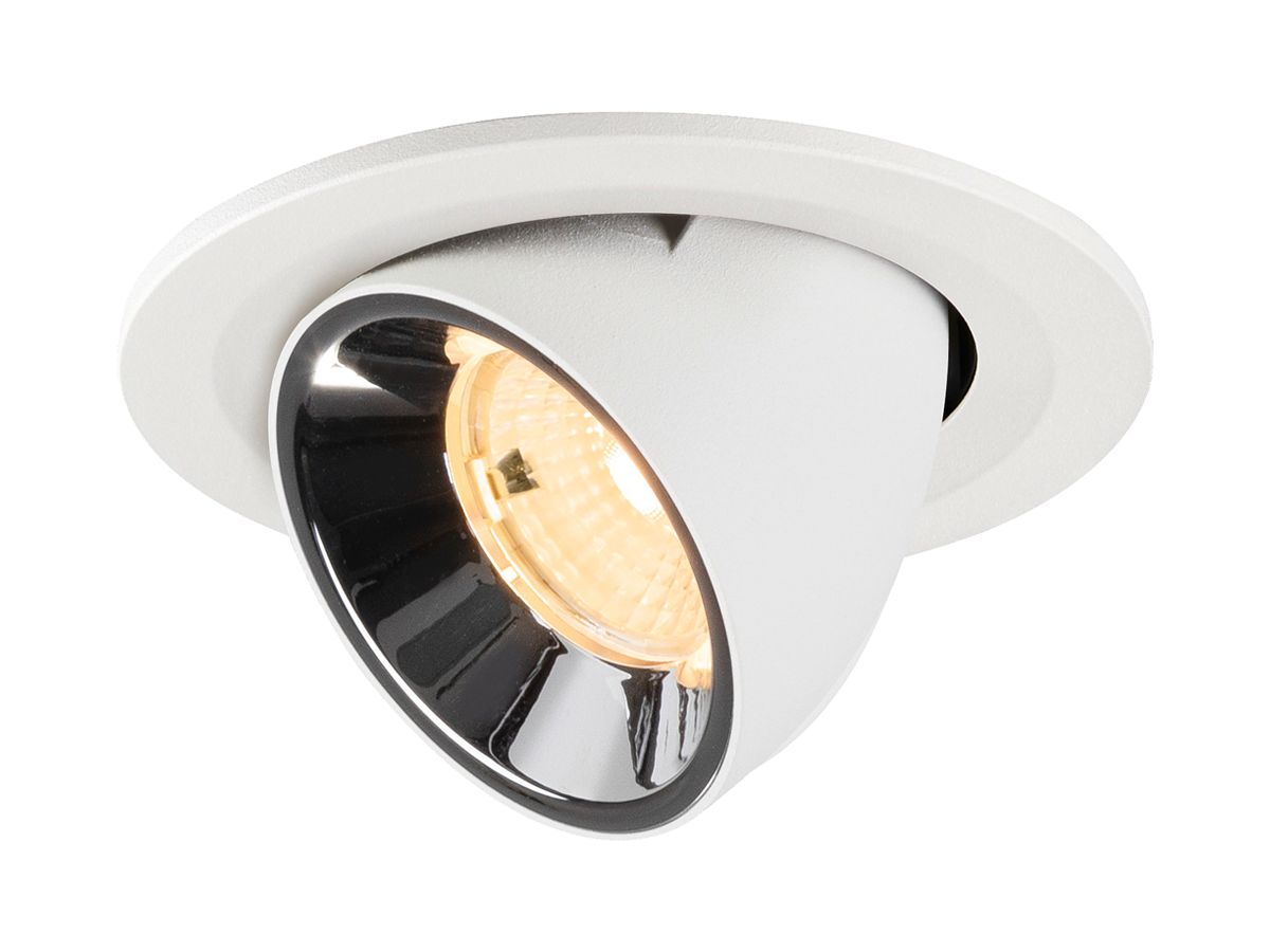 LED-Downlight SLV NUMINOS GIMBLE S 6.7W 1050lm 3000K WB DALI Ø90 ws/cr