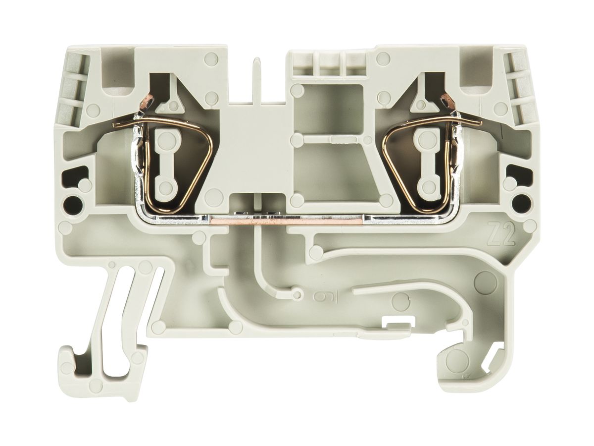 Durchgangs-Reihenklemme WKFN 0.13…6mm² 32A 800V 2×Federz.1 Et.Hutschiene TH35 gr