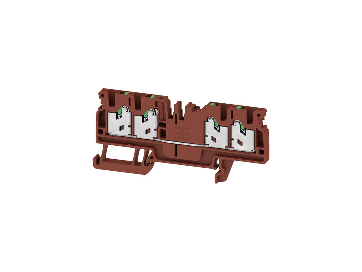 Durchgangs-Reihenklemme WM S4C 2.5mm² 24A 800V SNAP IN 4×1 TH35 br