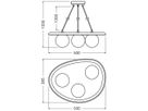 Pendelleuchte LEDVANCE Decor Clay G9 3×5W 500×385mm braun