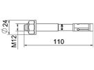 Bolzenanker BET BZ3 M12×110mm (0…35mm) Stahl