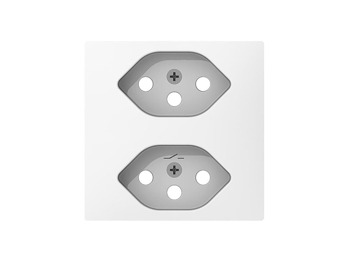 Frontplatte Sidus ZE z. Steckdose 2×T13S weiss
