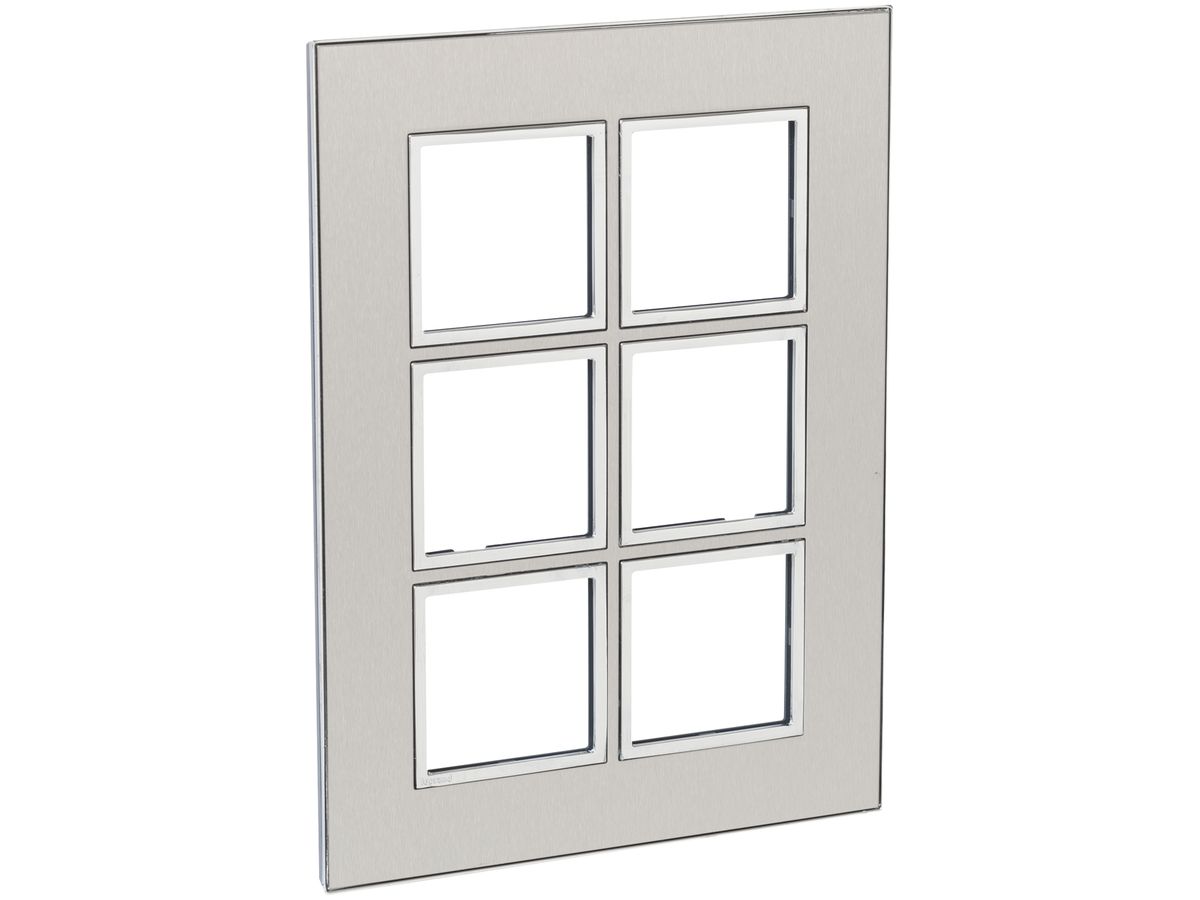 Abdeckrahmen ATO 2×3 Modul Edelstahl, mit Zierrahmen