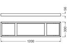 Anbaurahmen LEDVANCE PANEL 1200 Aluminium 1200×300×56mm schwarz