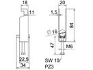 Schnellverleger BET 2056 U-Fuss Kunststoff 12…16mm 3×Kabel Stahl tfZn