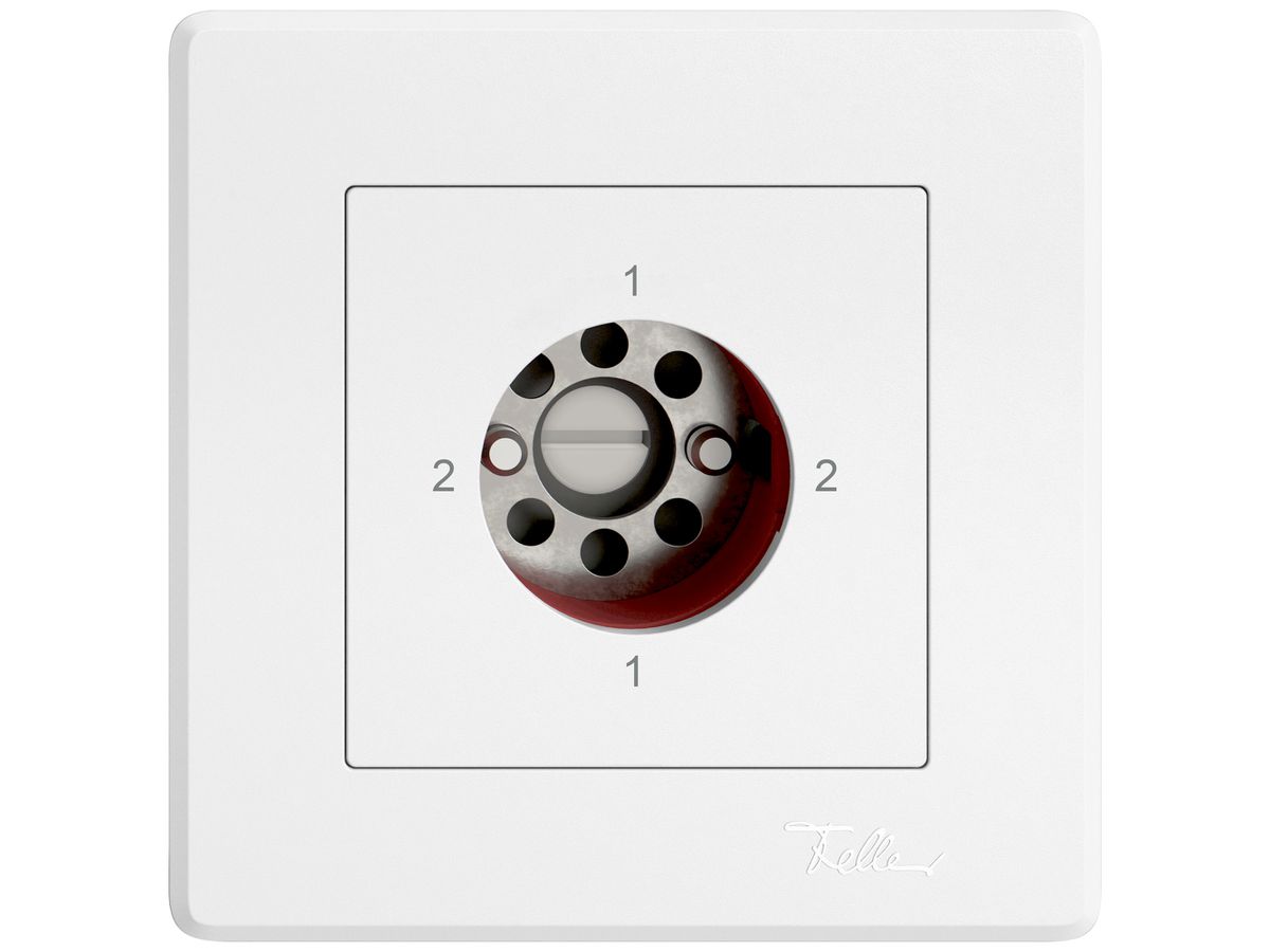 UP-Drehschalter EDIZIO.liv SNAPFIX® Wechselschalter 3/3L o.Zylinder ws