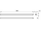 LED-Lichtleiste Ledinaire BN021C LED15S, 15W, 1600lm, 840, 900mm, 168°