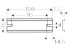 Tragschiene Hensel, 120mm, für DK / KF 16…