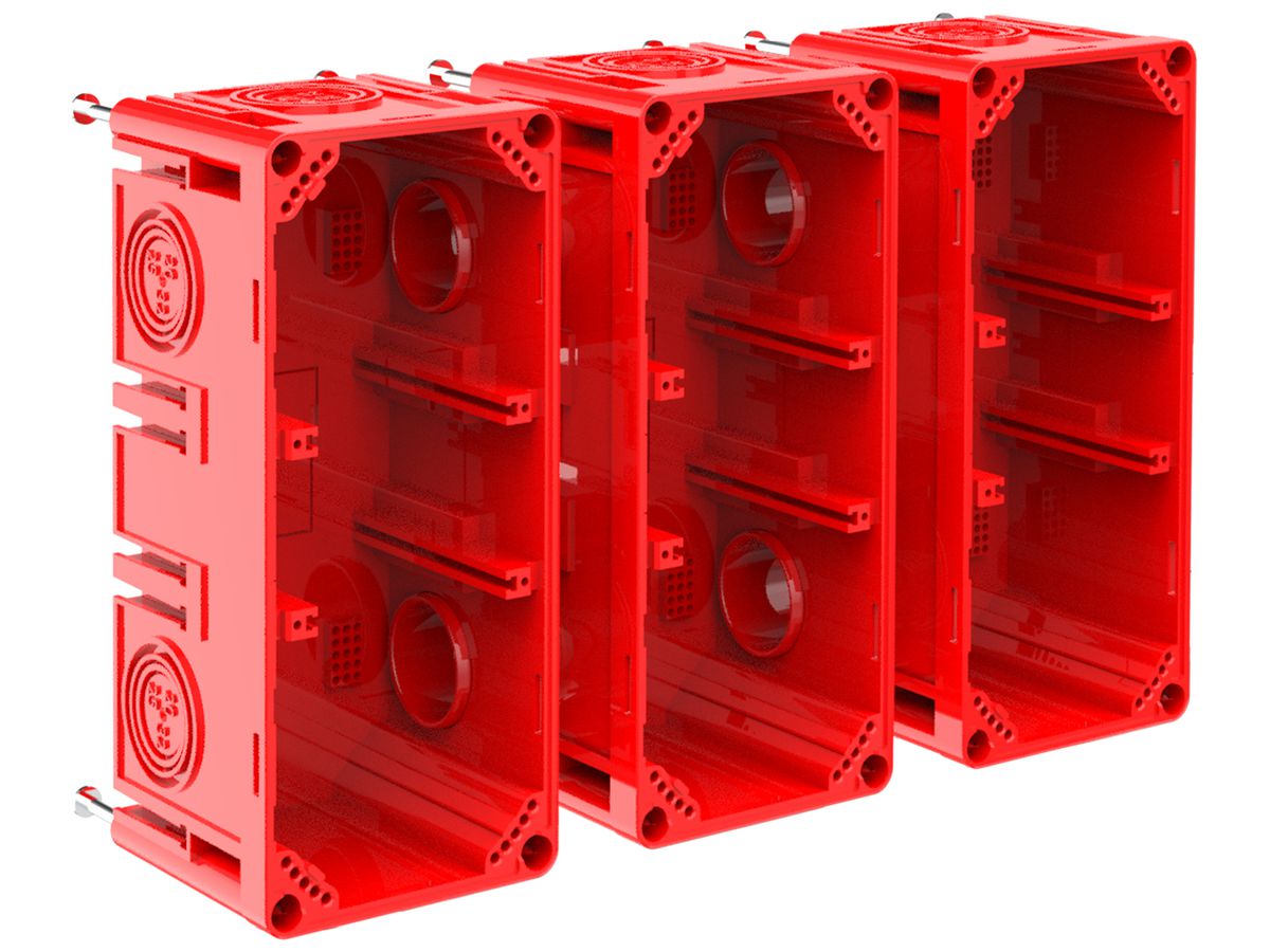 Schalungskasten CRALLO-LEU 278×178×73mm 3×2 Halogenfrei rot