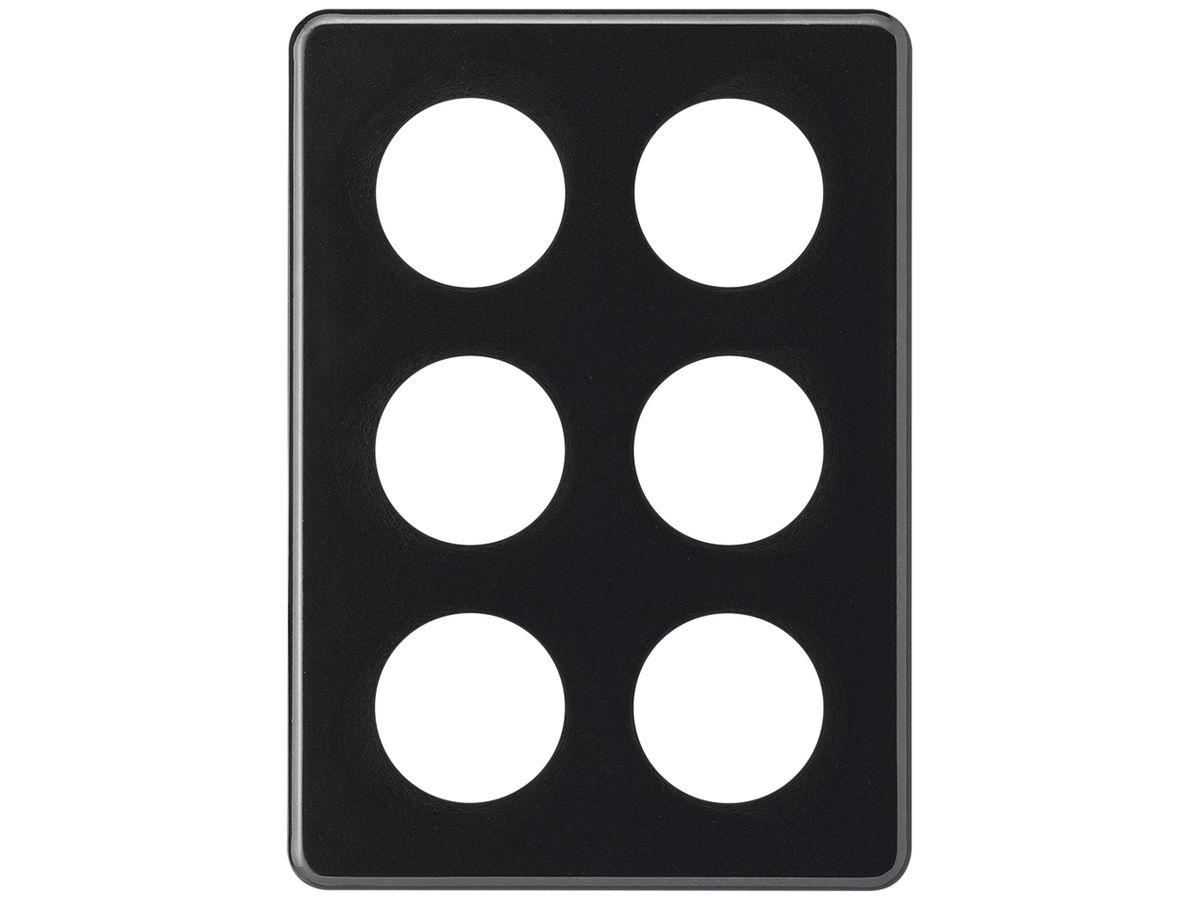 Abdeckplatte basico 3×2 6×43mm schwarz
