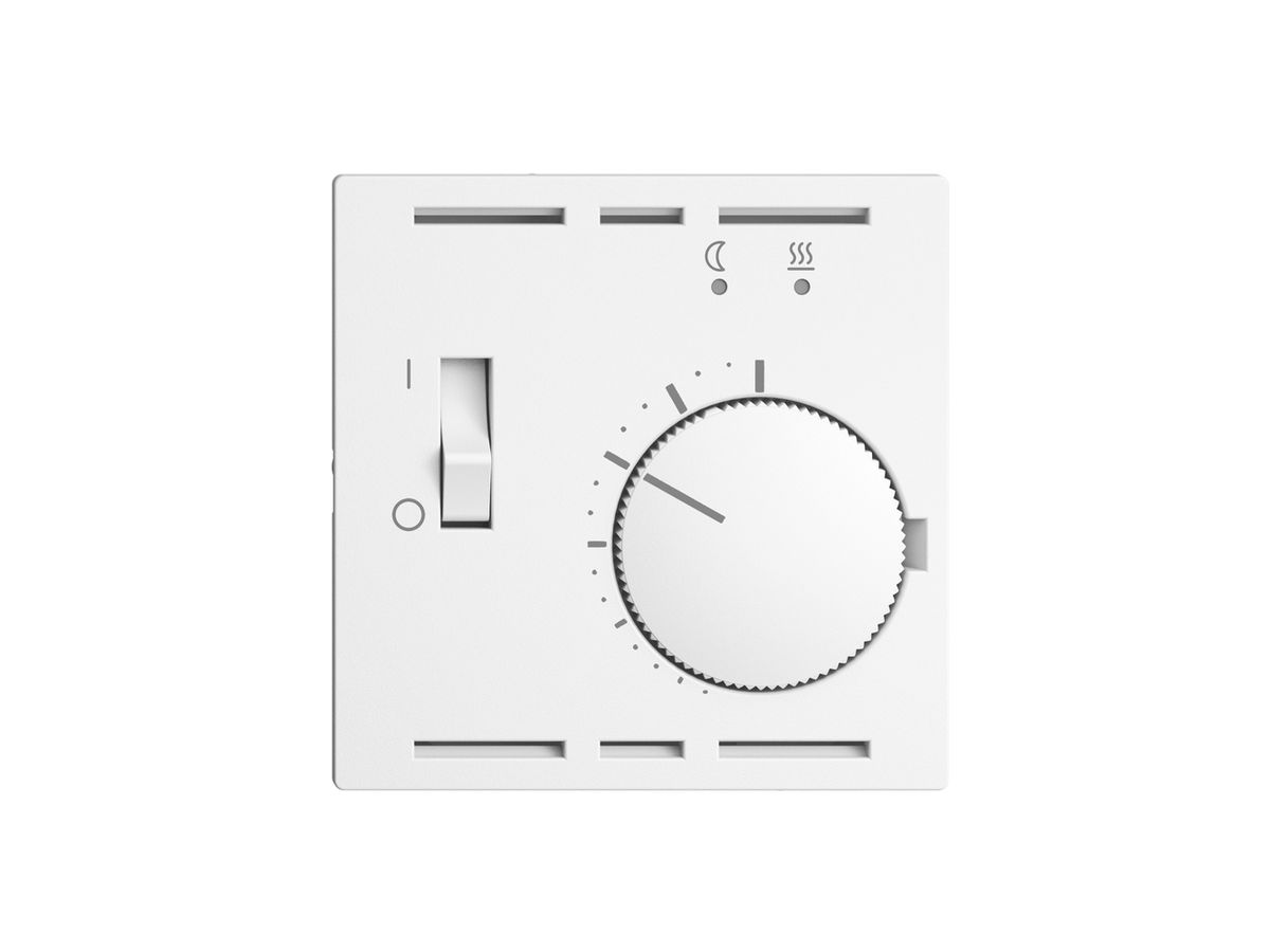 Frontset EDIZIOdue weiss 60×60mm für Raumthermost. mit Fühler