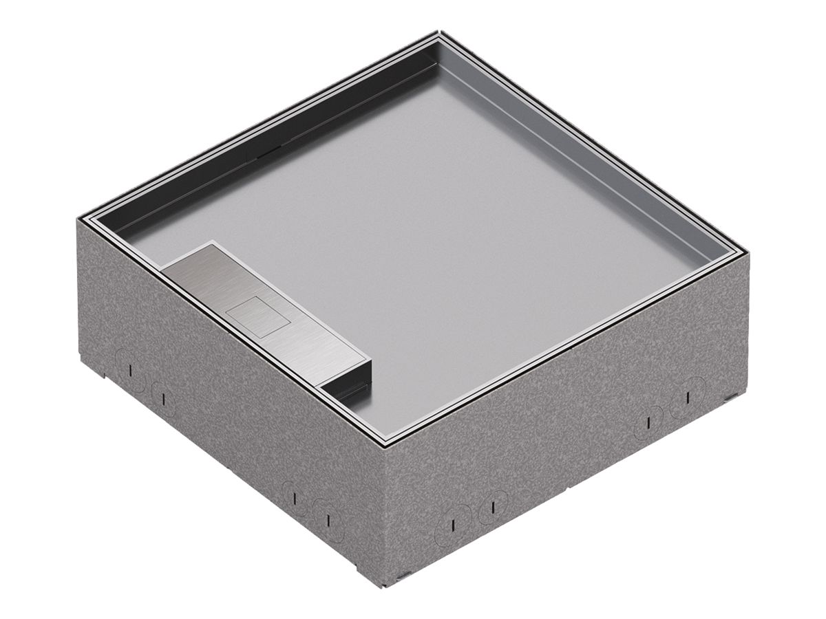 Bodendose Hager Q12 LE 3kN 244×251×15mm rostfreier Stahl 10×FLF