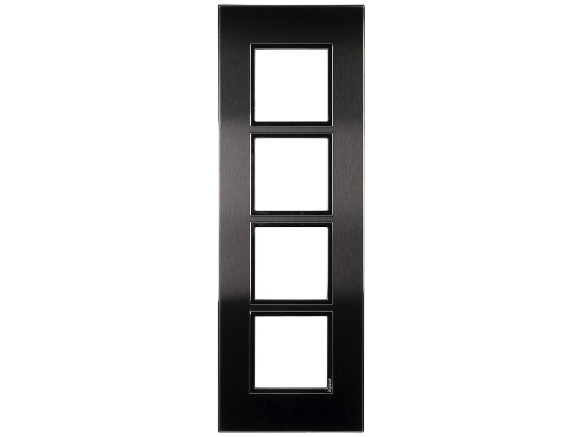 UP-Kopfzeile Legrand Arteor 4×1 vertikal 92×269mm Black brushed
