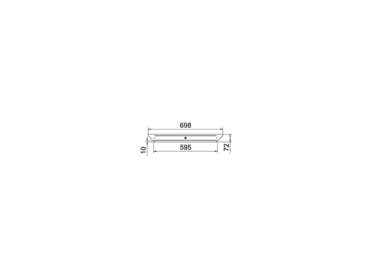 Deckel BET RAAD zu T-Abgang 600mm Edelstahl A4 blank