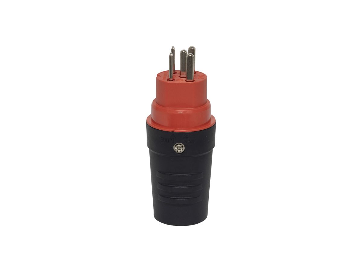 Stecker Typ 25 Brennenstuhl 3L+N+PE 16A 400V IP55 schwarz/rot