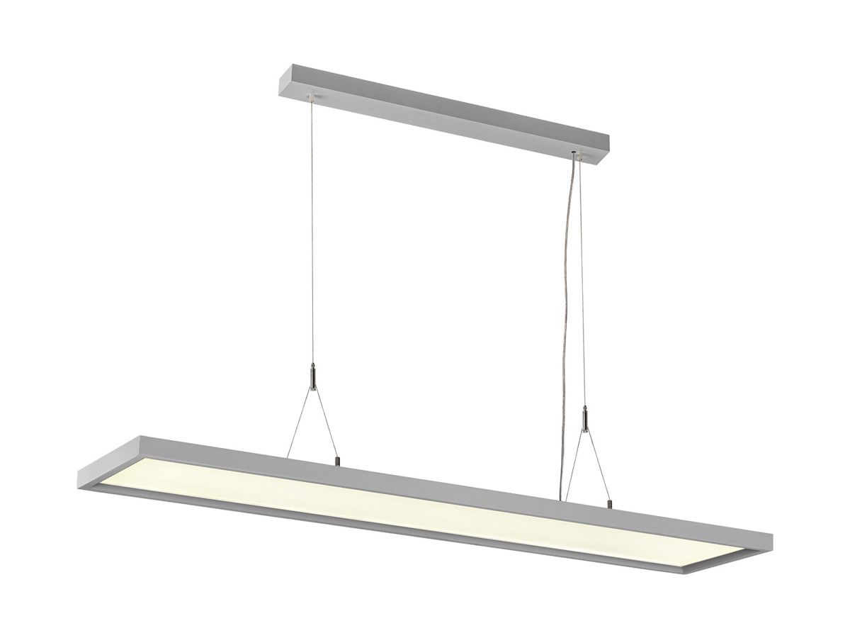 LED-Pendelleuchte SLV WORKLIGHT 57W 5000lm 840 DALI 1.2m silber