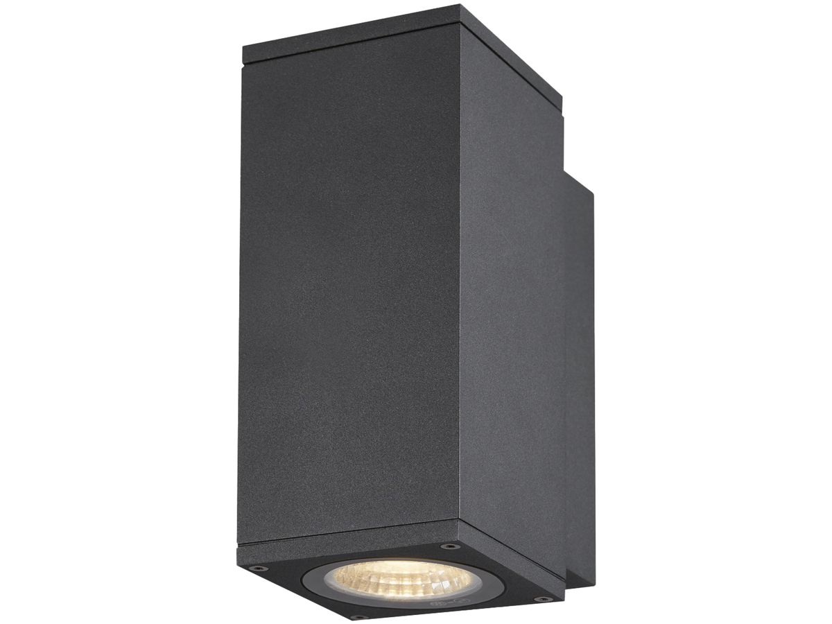 LED-Wandleuchte SLV ENOLA SQUARE S 6W 450lm 3000/4000K IP65 anthrazit