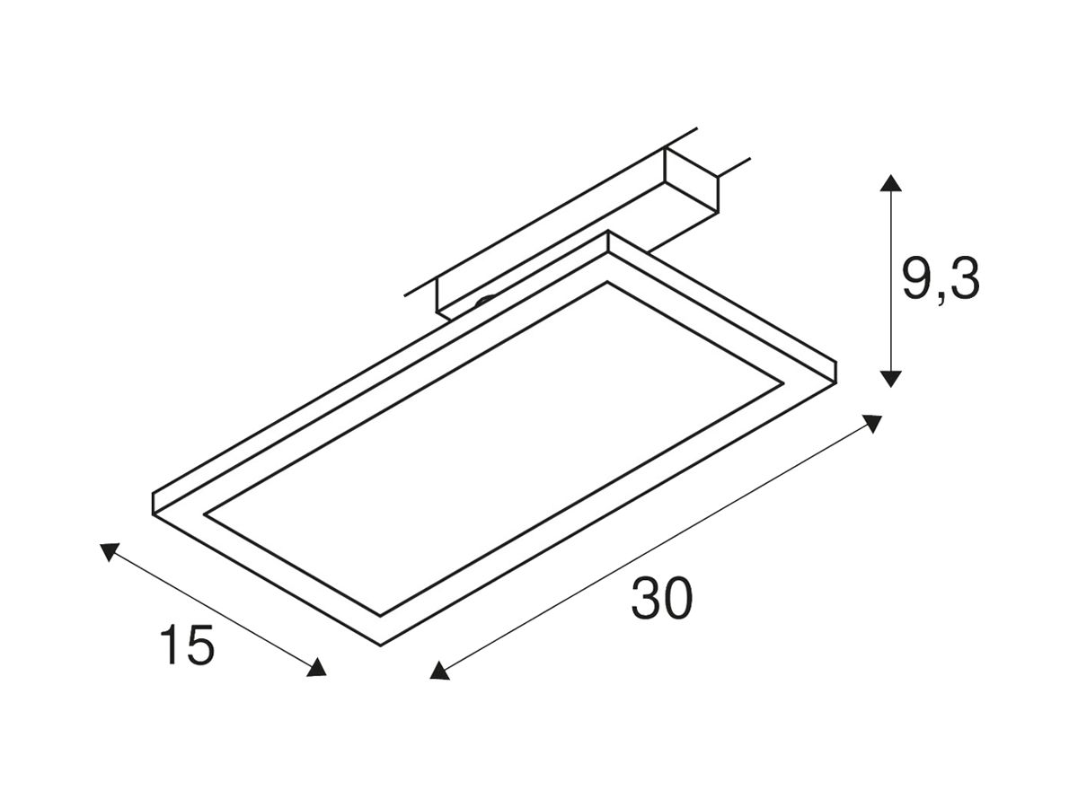 LED-Leuchte SLV PANEL TRACK square 18W 1800lm 3000K Adapter 1 Phase weiss