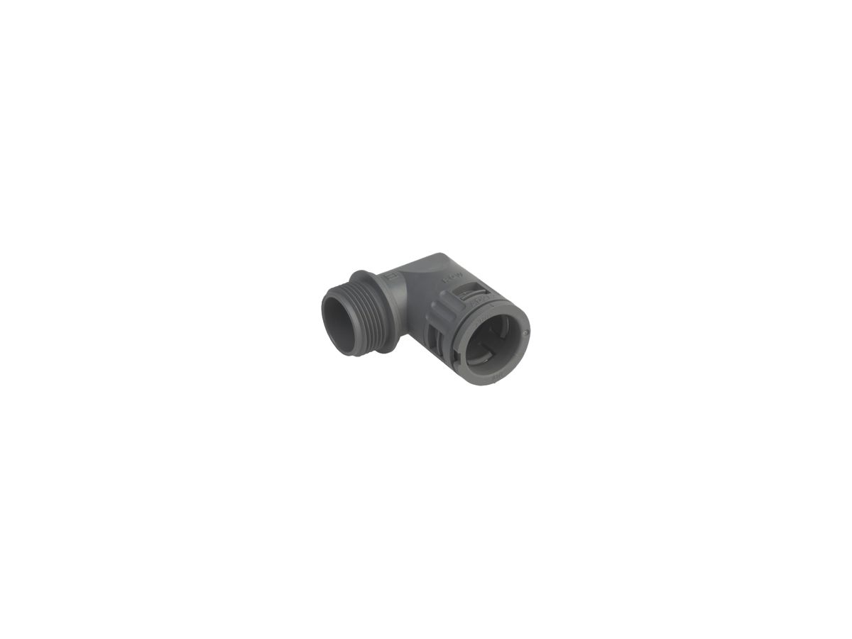 Anschlusswinkel 90° M25 21.2×18mm grau AGRO Flexa-Quick IP67