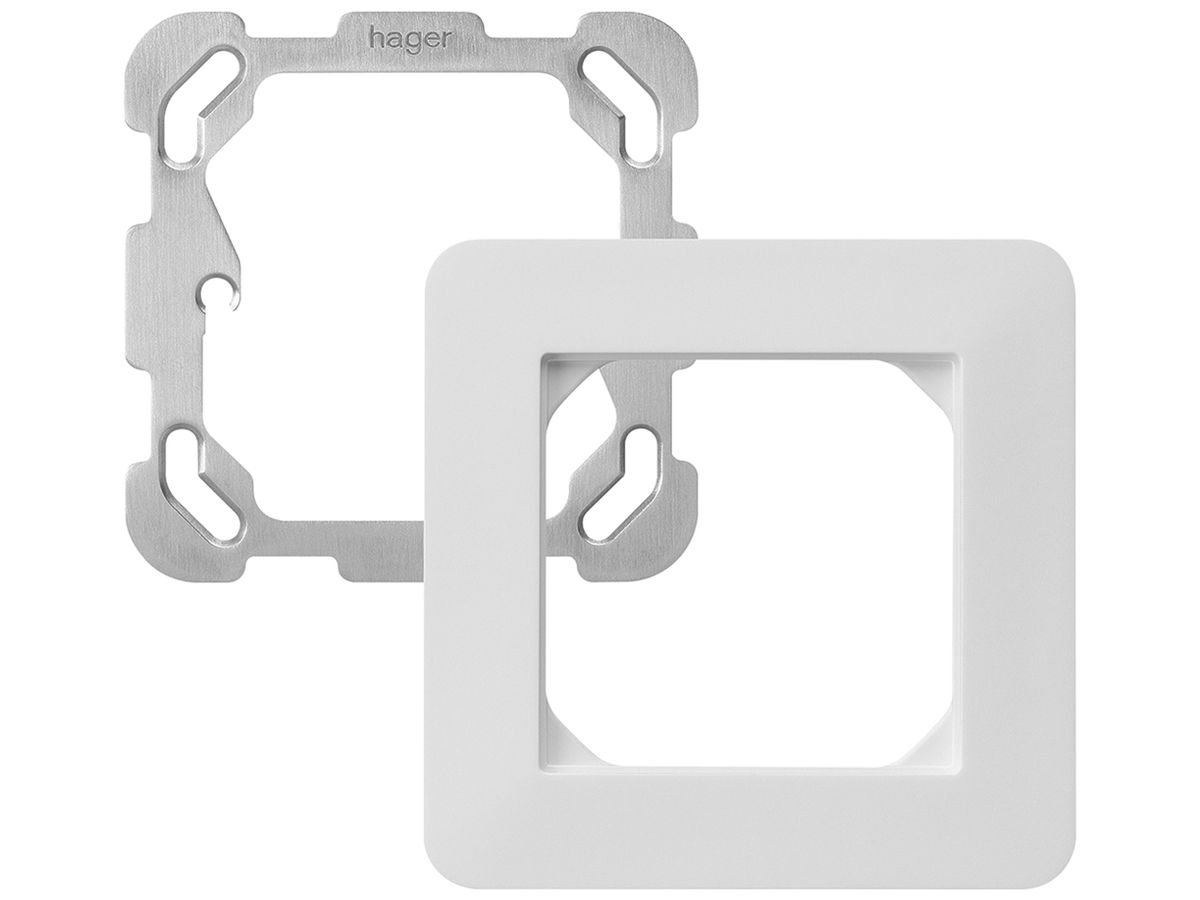 UP-Kopfzeile Hager kallysto.trend 1×1 94×94mm weiss
