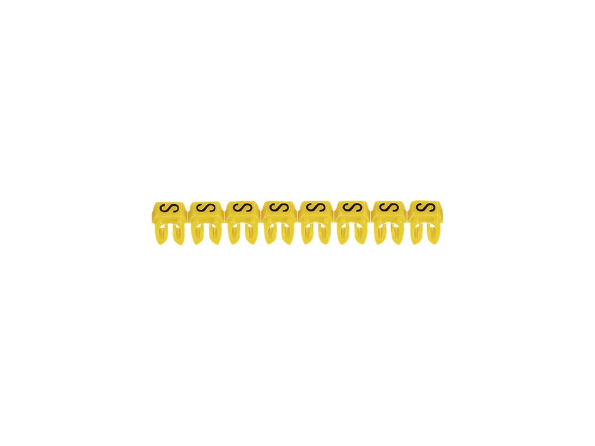 Kennzeichnungsring Legrand CAB 3, für 0.5…1.5mm² Aufdruck: 'S', gelb