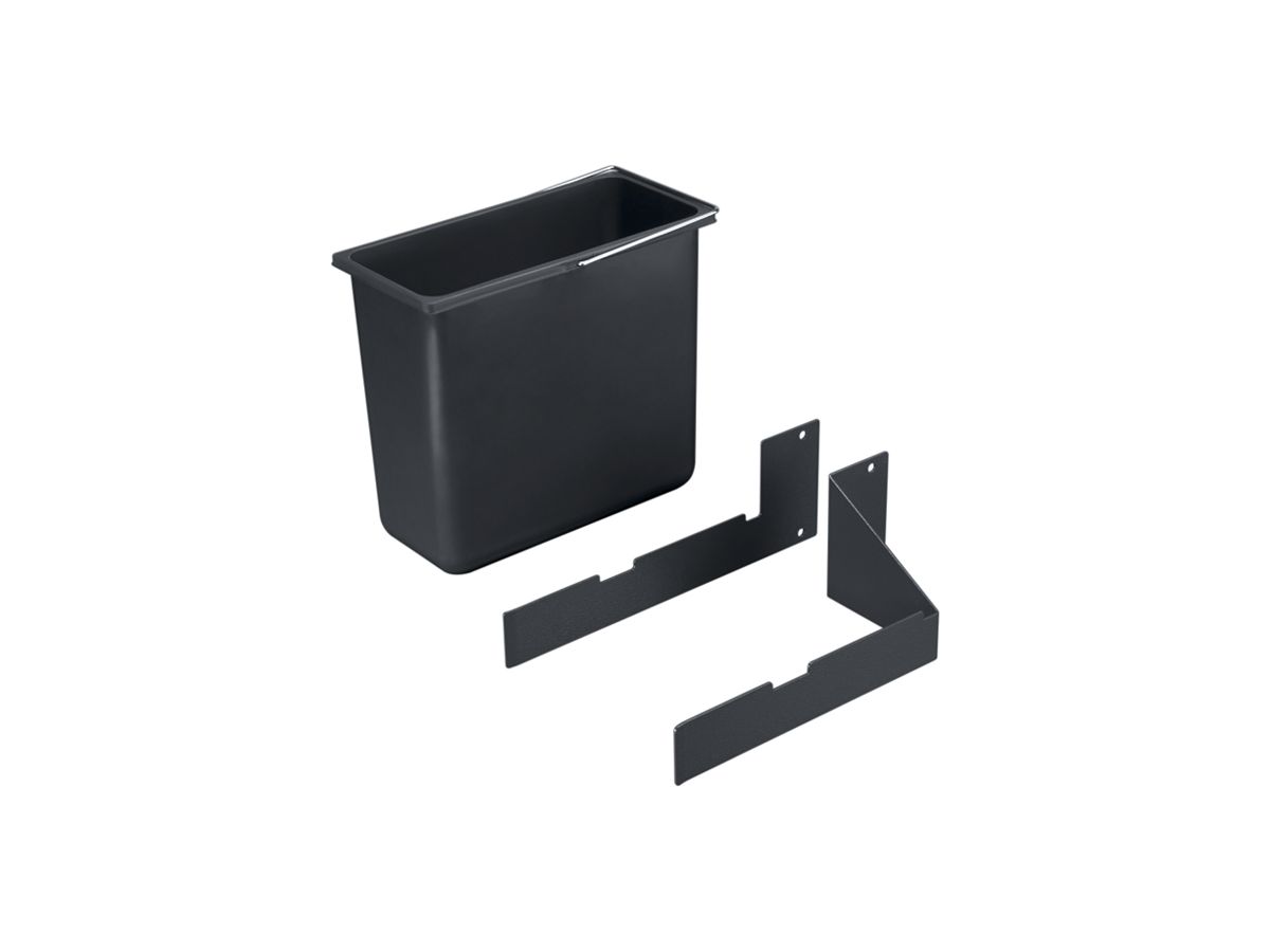 Abfalleimer Rittal AS 4051.115 für WS540 120×282×135mm Kunststoff schwarz