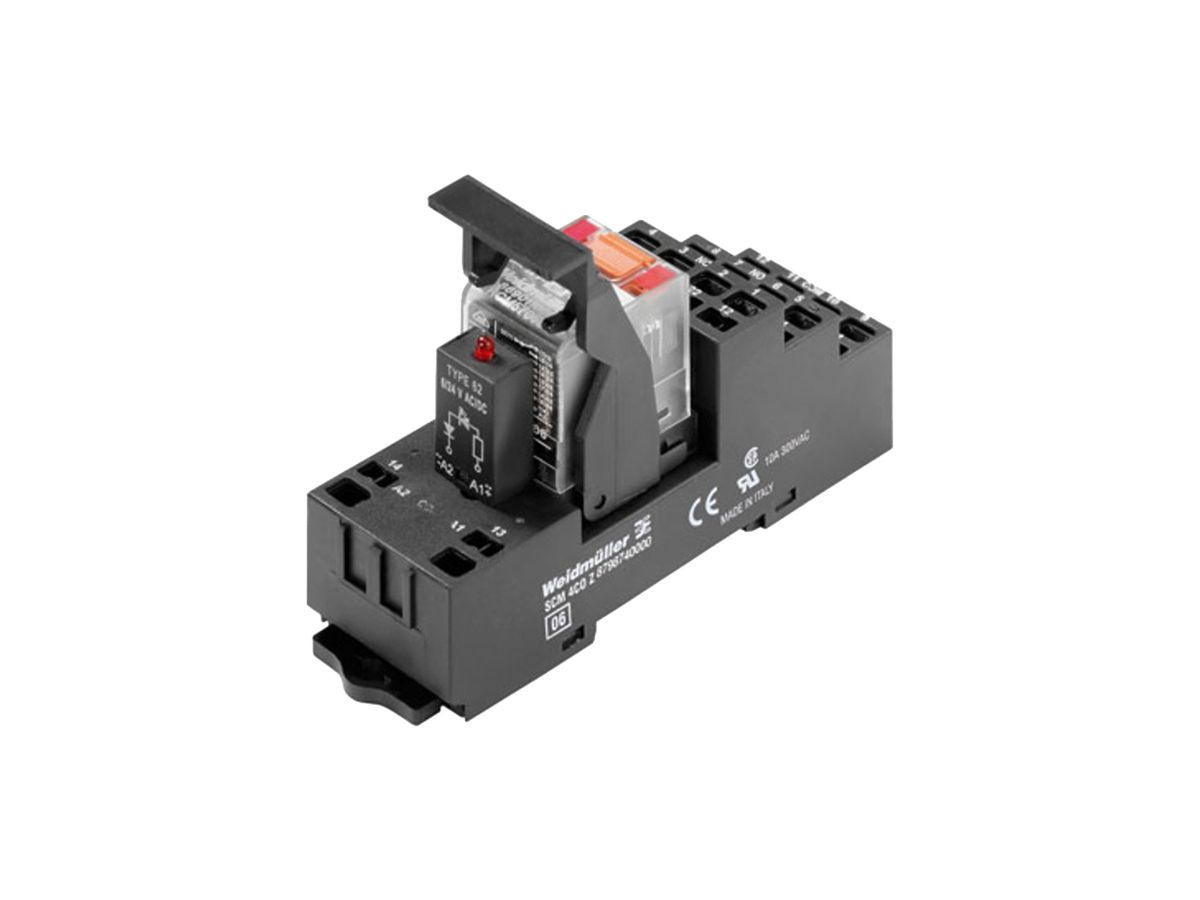 Relais WM RCMKITZ 4CO 6A AgNi 19.2…31.2VDC LED Federzuganschluss