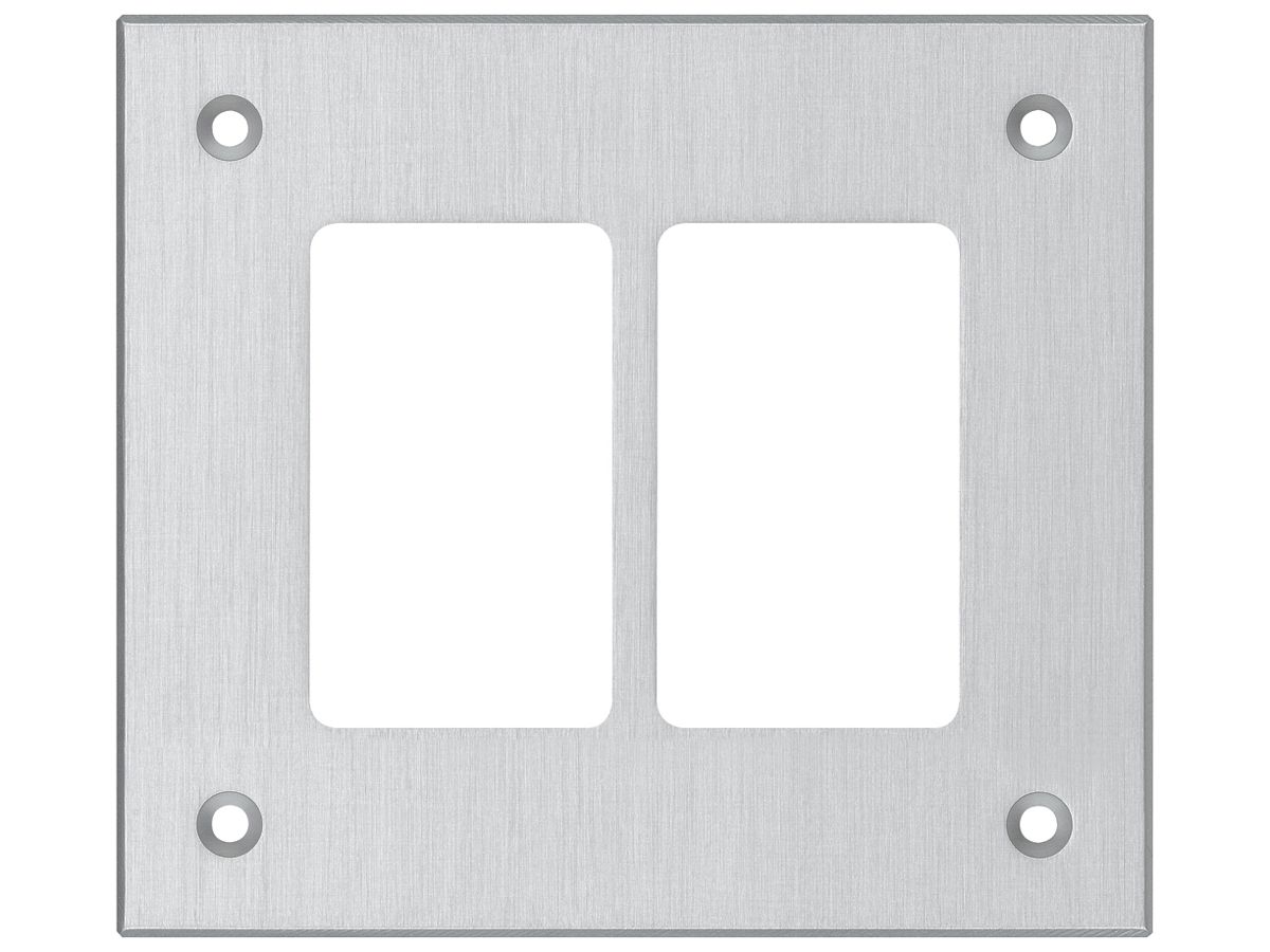 Montageplatte Hager FLF 3/5 1×2 Aluminium eloxiert