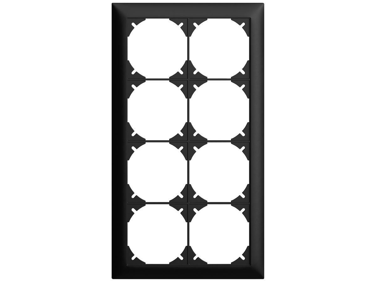 UP-Kopfzeile EDIZIOdue SNAPFIX® 4×2 vertikal 148×268mm schwarz