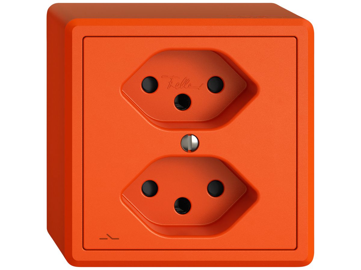 AP-Steckdose EDIZIO.liv SNAPFIX® 2×T13 1×S mit Shutter or