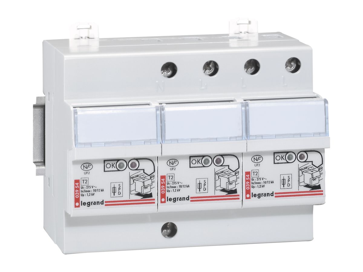 Überspannungsschutz Legrand T2 3L+N Imax.12kA, Ik 6kA