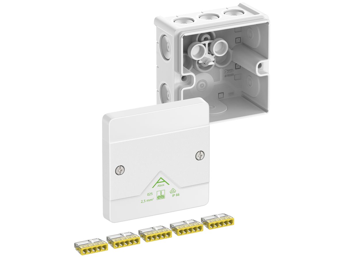 AP-Abzweigdose Spelsberg Abox 025-2,5²/w 87×87×52mm IP66 ws