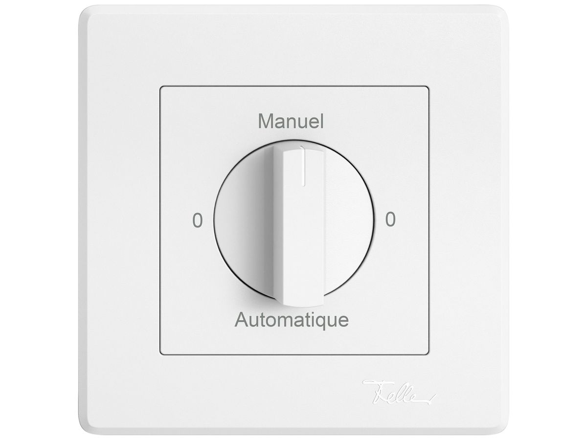 UP-Drehschalter EDIZIO.liv SNAPFIX® Drehgriff 2/1L 0-Manuel-0-Automatique ws