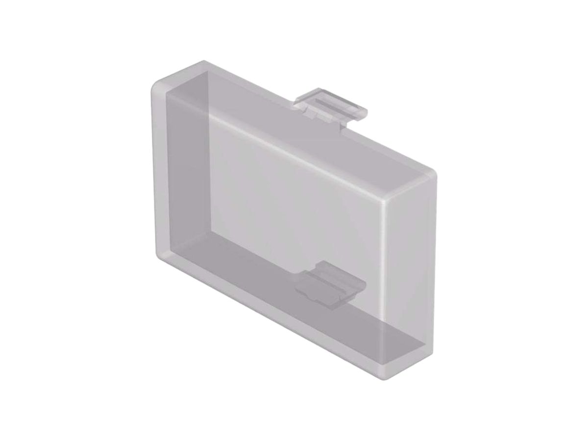 Niederhalter EAO02 weiss flach 14.3×22.3mm Kunststoff transluzent