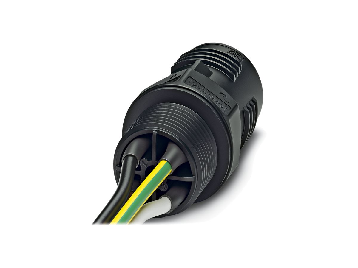 Durchführung QUICKON 3LPE M20 1.5mm² ohne Mutter mit Kabel 1m schwarz